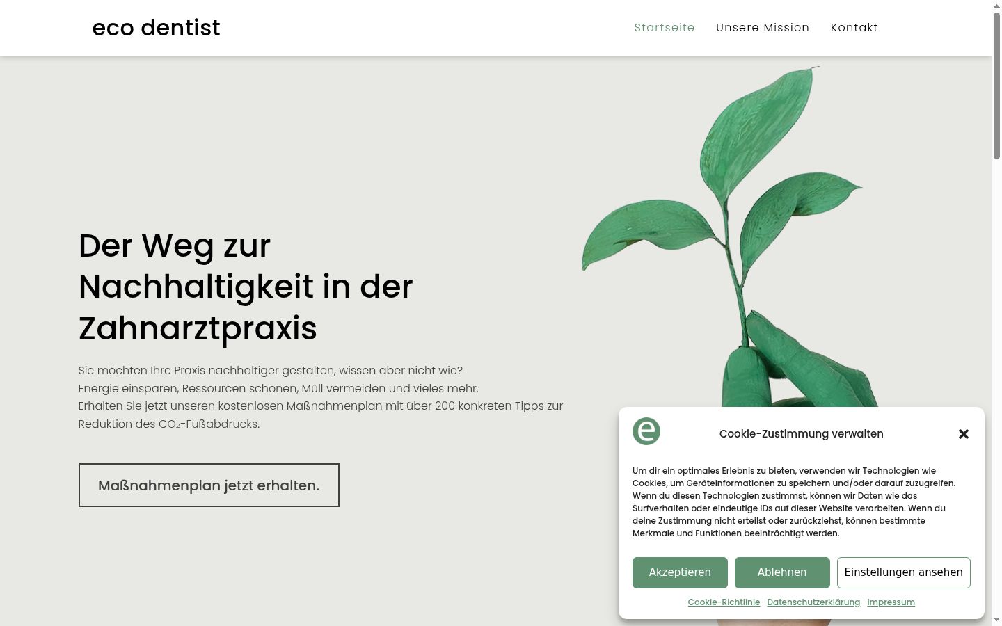 Screenshot tal-banner tal-kunsens muri qabel kwalunkwe interazzjoni