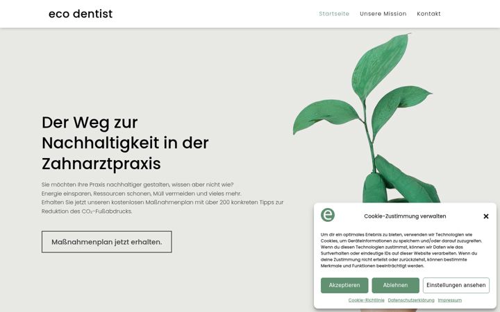 Screenshot of ecodentist.de
