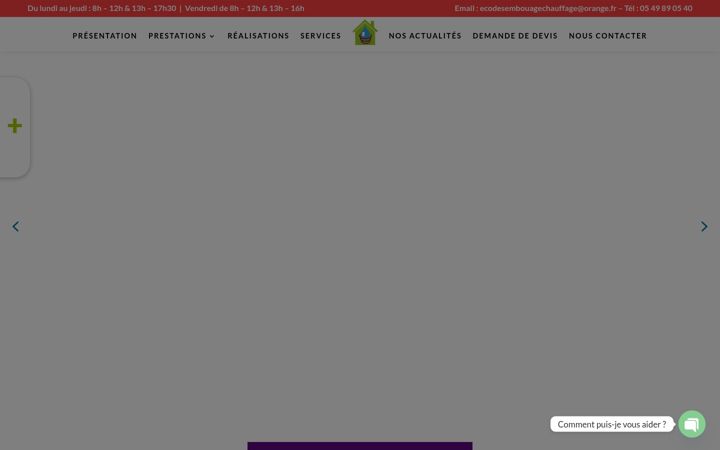 Screenshot of ecodesembouagechauffage.fr