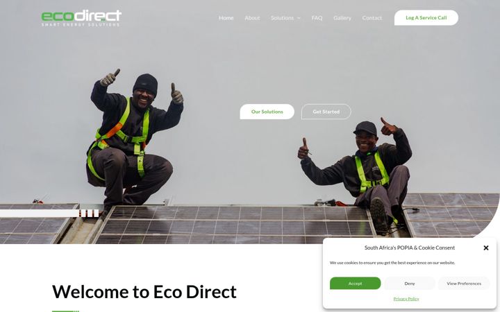 Screenshot ta' ecodirect.co.za
