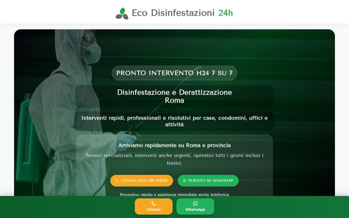 Skjámynd af ecodisinfestazioni24h.it