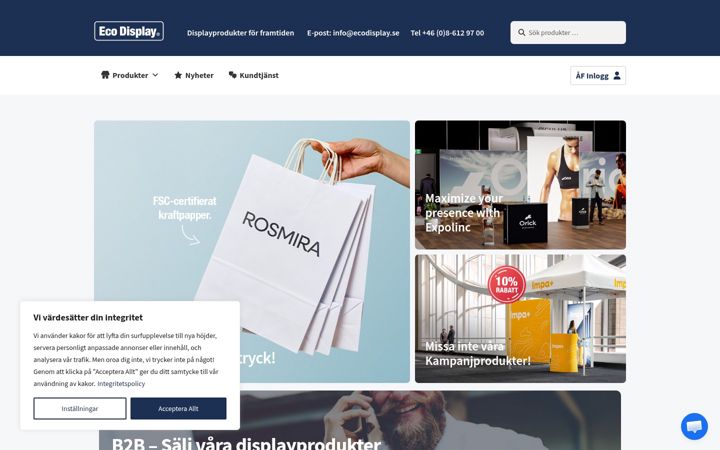 Screenshot von ecodisplay.se