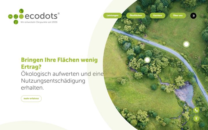 Snimka zaslona za ecodots.de
