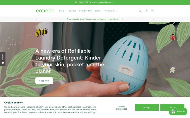 Screenshot of ecoegg.com