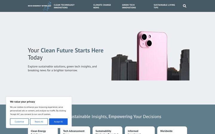 Screenshot of ecoenergystream.com
