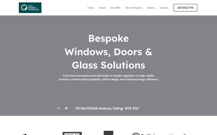 Screenshot of ecoenergywindows.com