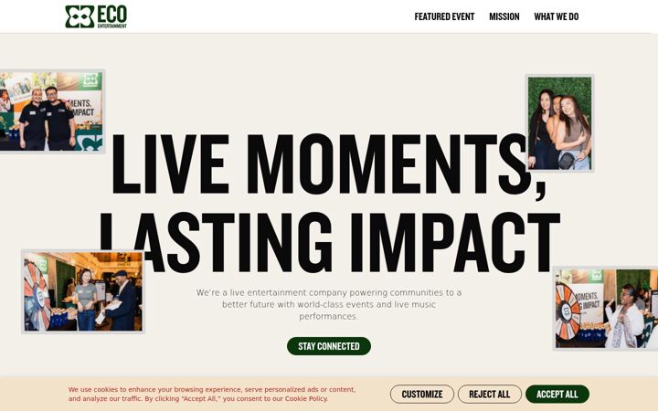 Screenshot of ecoentertainment.com