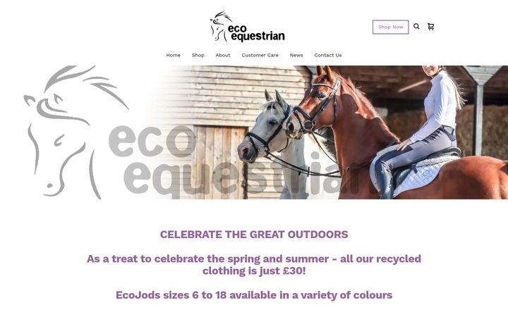 Screenshot of ecoequestrian.co.uk