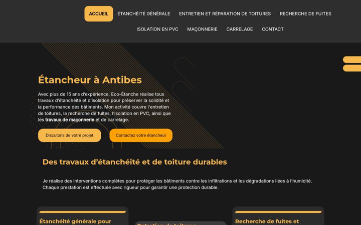 Screenshot of ecoetancheantibes.fr