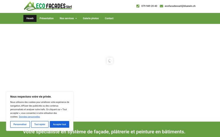 Screenshot of ecofacades.ch