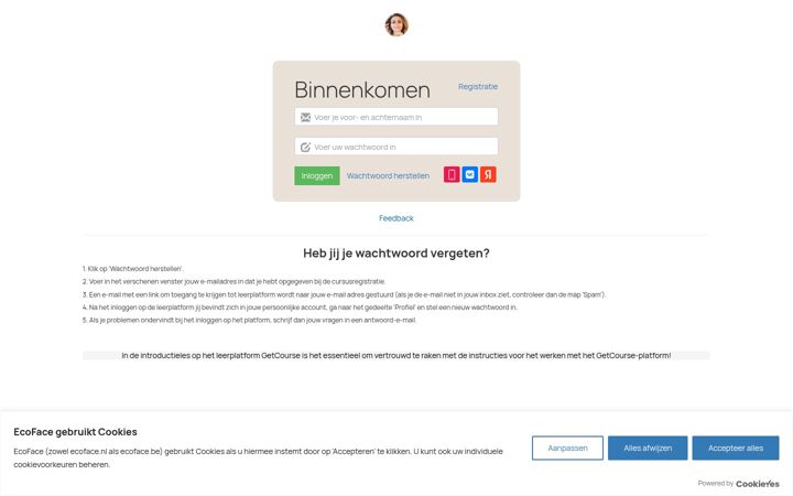 Screenshot of ecoface.nl