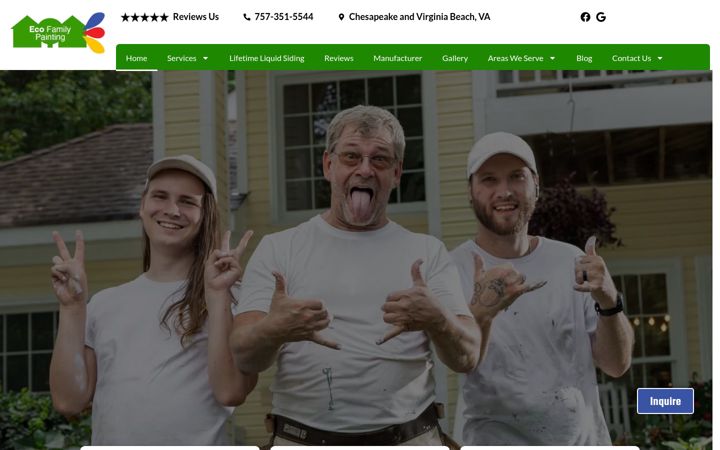 Screenshot of ecofamilypainting.com