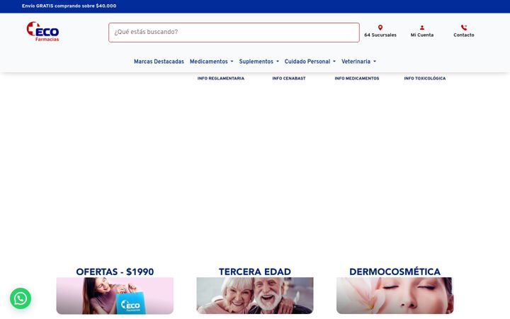 Screenshot of ecofarmacias.cl
