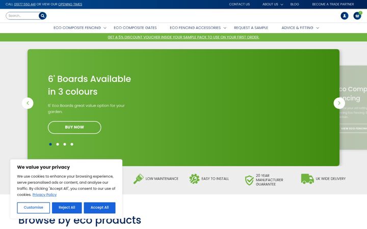 Zrzut ekranu ecofencing.co.uk