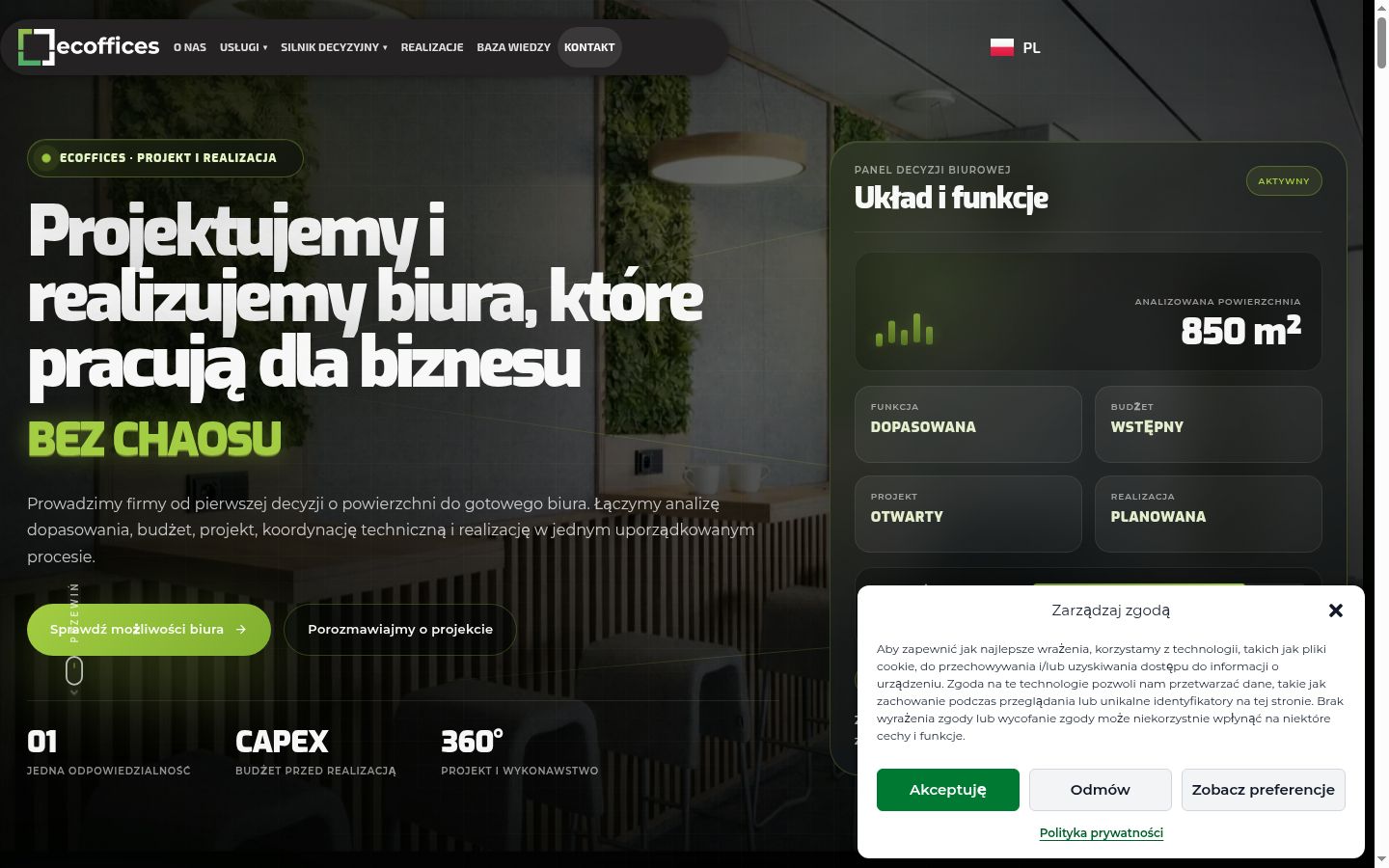Posnetek zaslona pasice za privolitev, prikazane pred kakršno koli interakcijo