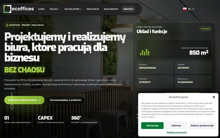 Captura de ecrã de ecoffices.pl