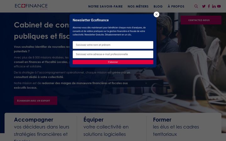 Screenshot stránky ecofinance.fr