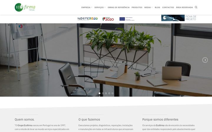 Skärmbild av ecofirma.pt
