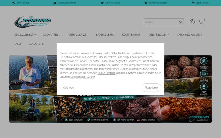 Screenshot του ecofishing-shop.de