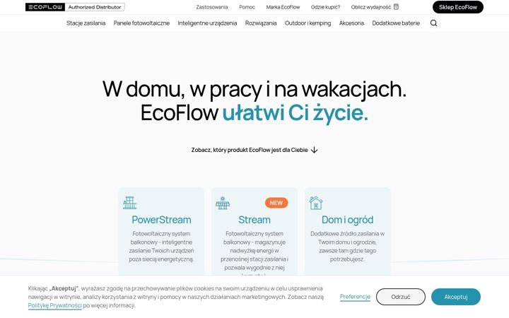 Captura de ecrã de ecoflow.com.pl