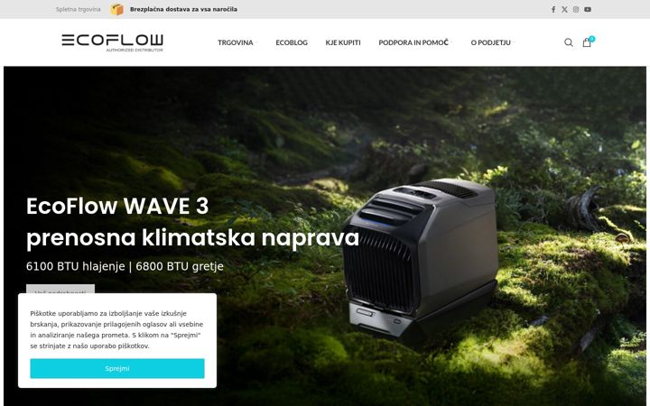 Snímek obrazovky ecoflow.si