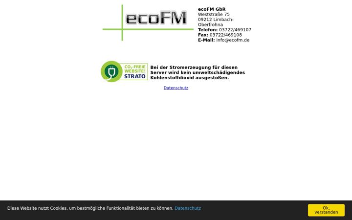 Screenshot of ecofm.de