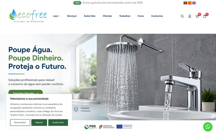 Skärmbild av ecofree.pt