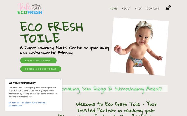 Screenshot of ecofreshtoile.com