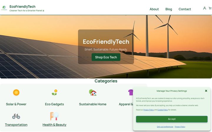 Screenshot of ecofriendlytech.us