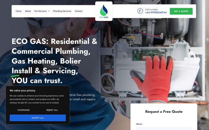 Screenshot of ecogasuk.co.uk