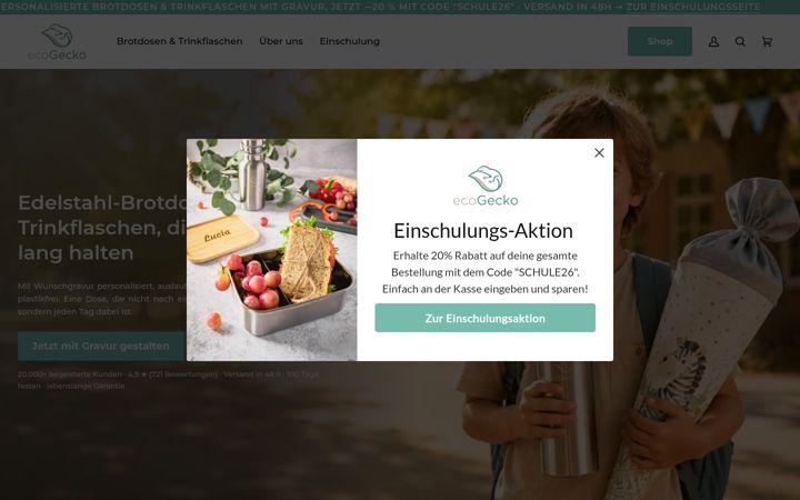 Screenshot of ecogecko.de