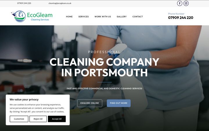 Screenshot of ecogleam.co.uk