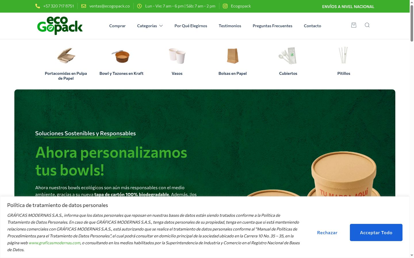 Screenshot van de toestemmingsbanner zoals getoond vóór enige interactie