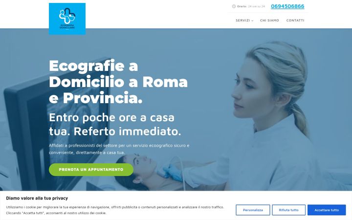 Captura de pantalla de ecografiadomiciliareroma.it