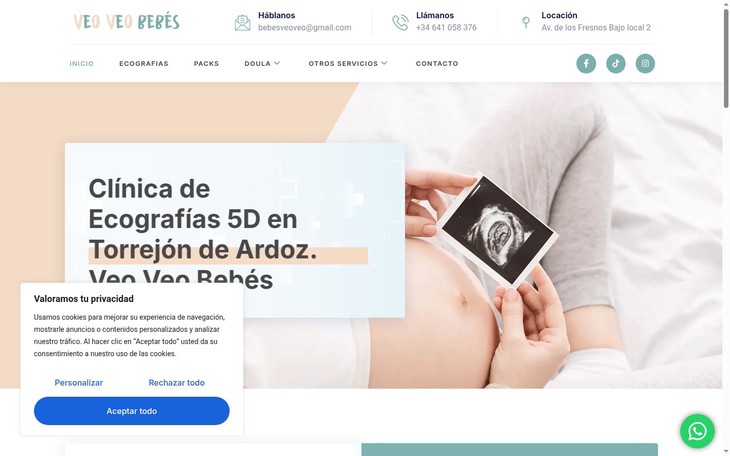 Captura de ecrã do banner de consentimento apresentado antes de qualquer interação
