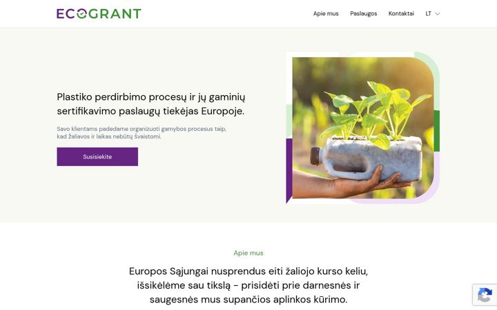 Screenshot of ecogrant.eu