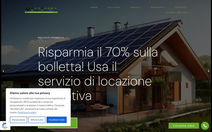Ekrano kopija ecogreensanity.it