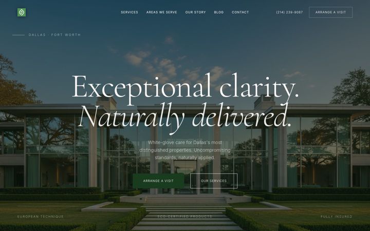 Screenshot of ecogreenwindowclean.com