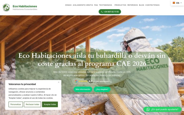 Skjermbilde av ecohabitaciones.es