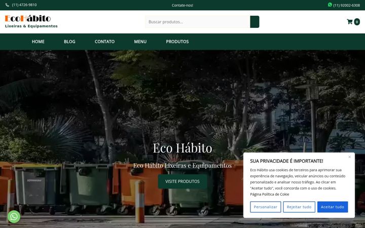 Skärmbild av ecohabito.com.br