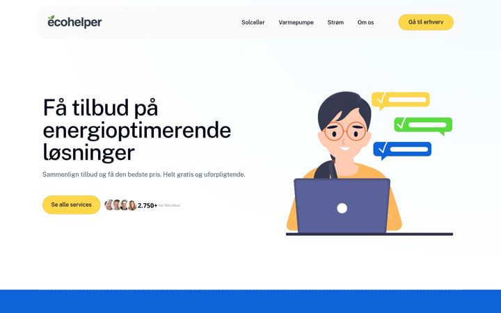 Екранна снимка на ecohelper.dk