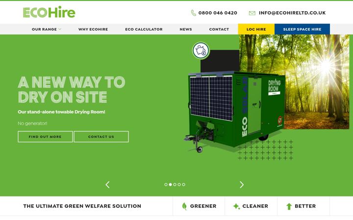Screenshot of ecohireltd.co.uk
