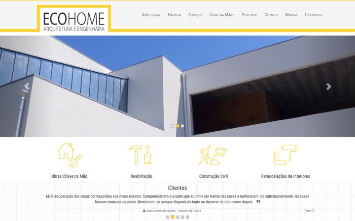 Screenshot of ecohome.pt
