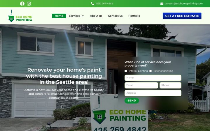 Screenshot of ecohomepainting.com
