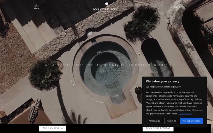 Screenshot of ecohotelelagua.com