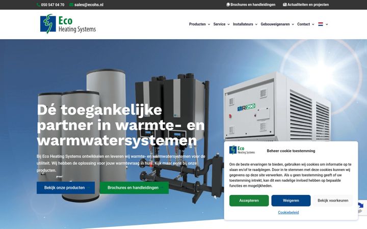 Screenshot of ecohs.nl