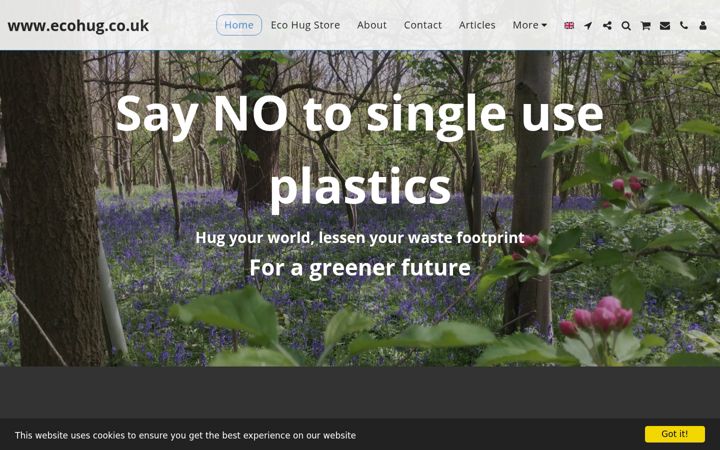 Screenshot of ecohug.co.uk