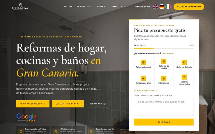 Screenshot of ecoinnovareformas.es