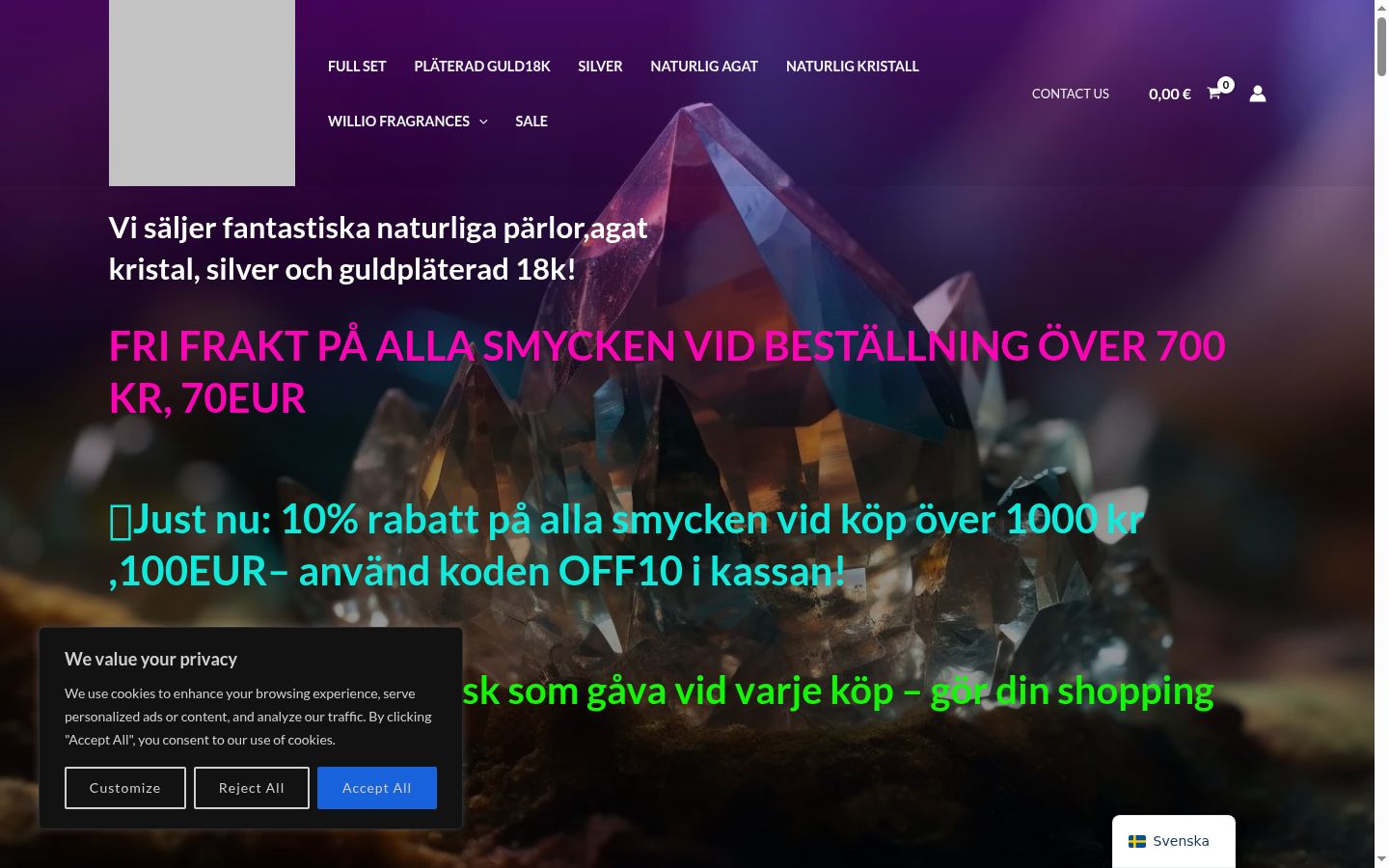 Screenshot tal-banner tal-kunsens muri qabel kwalunkwe interazzjoni