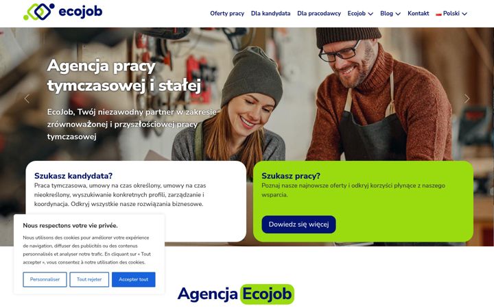 Screenshot ta' ecojob.eu